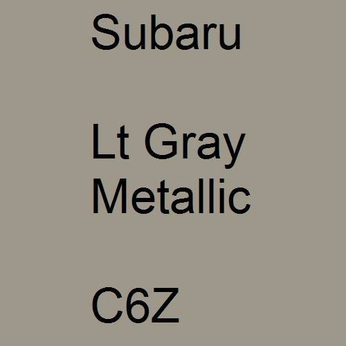 Subaru, Lt Gray Metallic, C6Z.